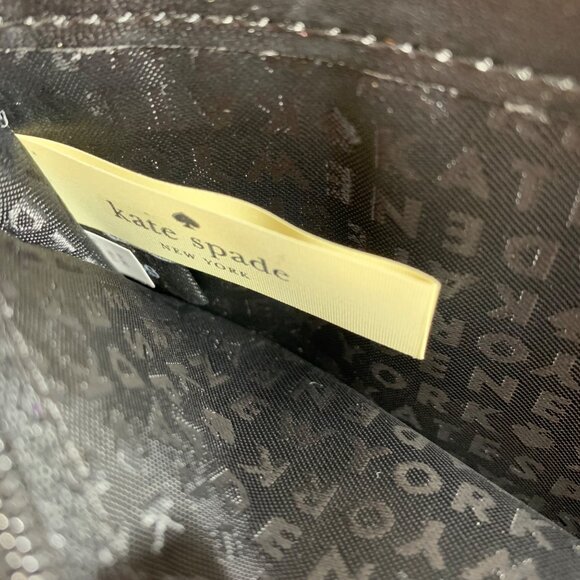 Kate Spade Grove St Anita Black Leather Double Zip Around Wallet Wristlet EUC - Picture 10 of 11